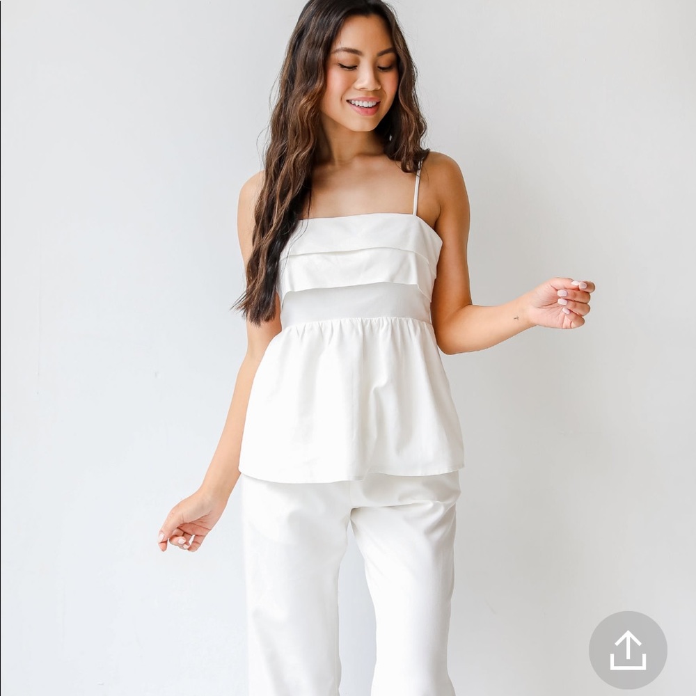 White Pant Set